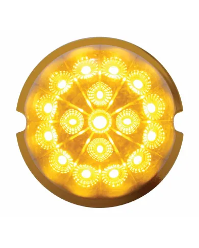 UP39447-17 LED Watermelon Reflector Cab Light - Amber LED/Amber Lens