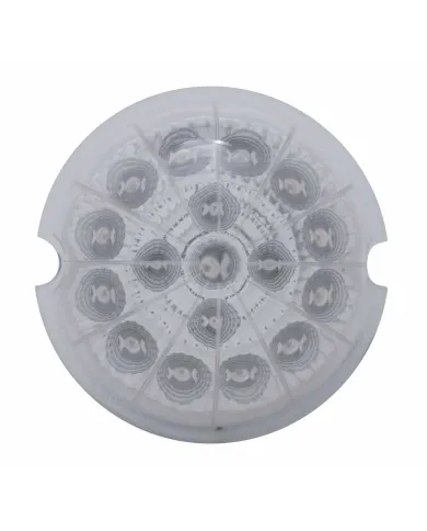 UP39450-17 LED Watermelon Reflector Cab Light - Red LED/Clear Lens