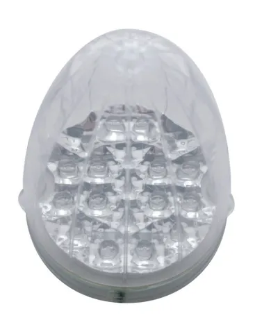 UP39458-19 LED Reflector Grakon 1000 Style Cab Light - Amber LED/Clear Lens