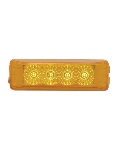 UP39463-4 LED Reflector Rectangular Light (Clearance/Marker) - Amber LED/Amber Lens