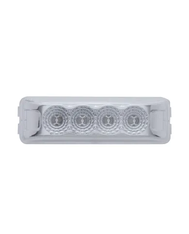 UP39465-4 LED Reflector Rectangular Light (Clearance/Marker) - Amber LED/Clear Lens