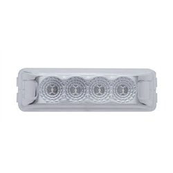UP39466-4 LED Reflector Rectangular Light (Clearance/Marker) - Red LED/Clear Lens