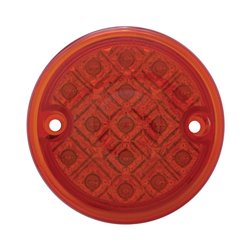 UP39472B-15 LED 3" Dual Function Reflector Single Face Light Only - Red LED/Red Lens (Bulk)