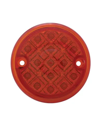 UP39472B-15 LED 3" Dual Function Reflector Single Face Light Only - Red LED/Red Lens (Bulk)