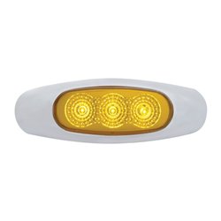 UP39479B-3 LED Reflector Light (Clearance/Marker) - Amber LED/Amber Lens (Bulk)