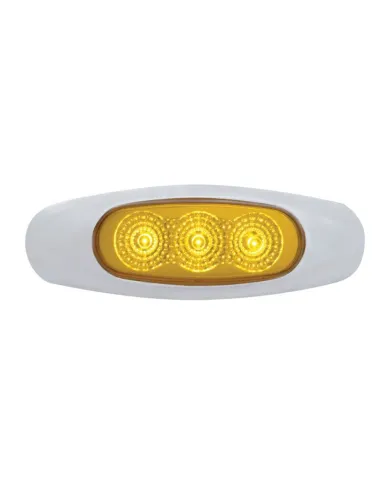 UP39479B-3 LED Reflector Light (Clearance/Marker) - Amber LED/Amber Lens (Bulk)