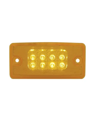 UP39486-8 LED Reflector Cab Light For Freightliner Century (1996-2011) And Columbia (2001-2017) - Amber LED/Amber Lens