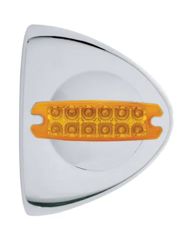 UP39504-12 LED Reflector Headlight Turn Signal Light Cover - Amber LED/Amber Lens