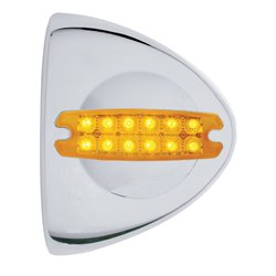 UP39504-12 LED Reflector Headlight Turn Signal Light Cover - Amber LED/Amber Lens