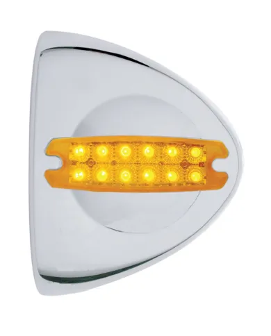 UP39504-12 LED Reflector Headlight Turn Signal Light Cover - Amber LED/Amber Lens