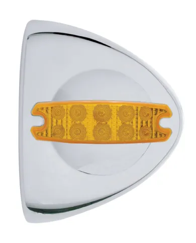 UP39508-10 LED Reflector Headlight Turn Signal Light Cover - Amber LED/Amber Lens