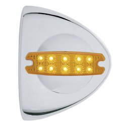 UP39508-10 LED Reflector Headlight Turn Signal Light Cover - Amber LED/Amber Lens