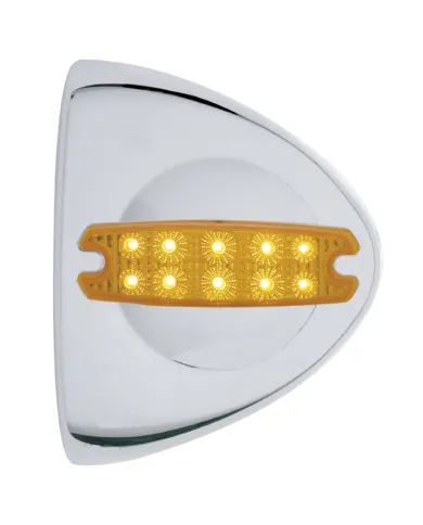 UP39508-10 LED Reflector Headlight Turn Signal Light Cover - Amber LED/Amber Lens