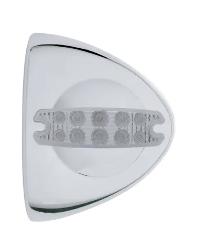 UP39509-10 LED Reflector Headlight Turn Signal Light Cover - Amber LED/Clear Lens