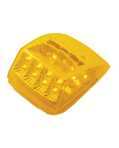 UP39527-17 LED Reflector Square Cab Light - Amber LED/Amber Lens