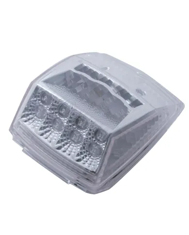 UP39528-17 LED Reflector Square Cab Light - Amber LED/Clear Lens
