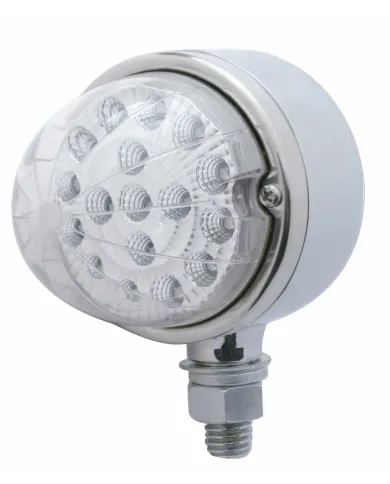 UP39549-17 LED Dual Function Reflector Single Face Light - Amber LED/Clear Lens