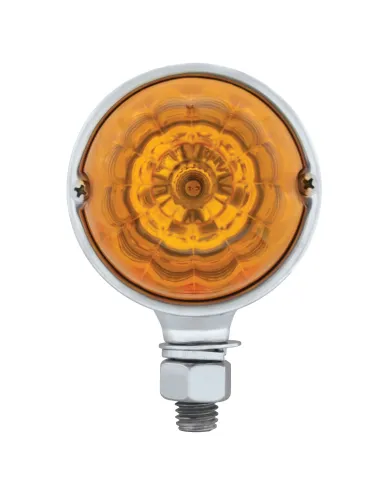 UP39555-17 LED Reflector Watermelon Single Face Light - Amber LED/Amber Lens
