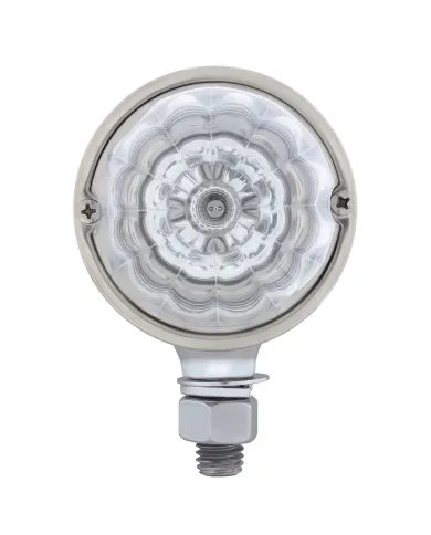 UP39557-17 LED Reflector Watermelon Single Face Light - Amber LED/Clear Lens