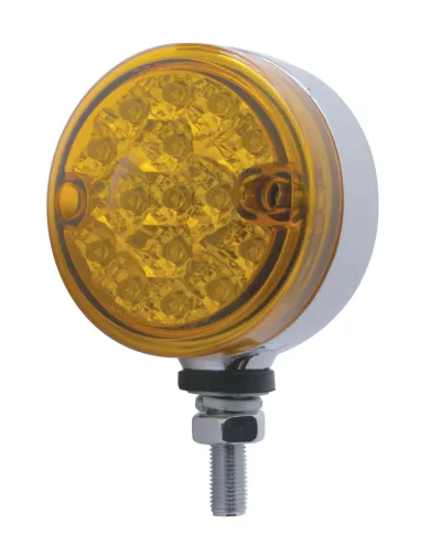 UP39567-15 LED 3" Dual Function Reflector Single Face Light - Amber LED/Amber Lens