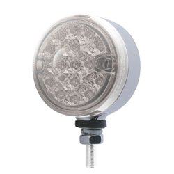 UP39569-15 LED 3" Dual Function Reflector Single Face Light - Amber LED/Clear Lens