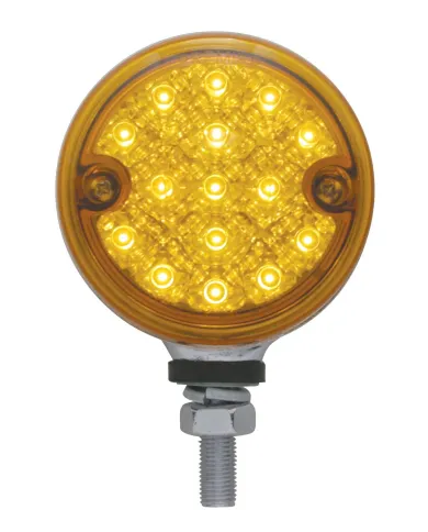 UP39571-15 LED 3" Reflector Single Face Light - Amber LED/Amber Lens