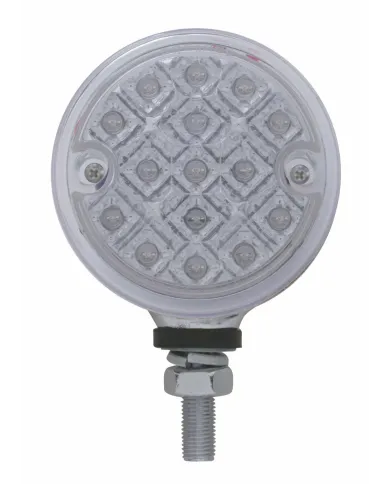 UP39573-15 LED 3" Reflector Single Face Light - Amber LED/Clear Lens