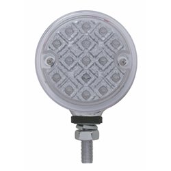 UP39574-15 LED 3" Reflector Single Face Light - Red LED/Clear Lens