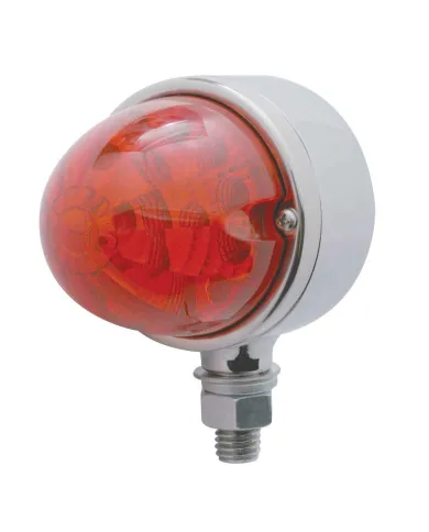 UP39589-17 LED Reflector Single Face Light - Red LED/Red Lens