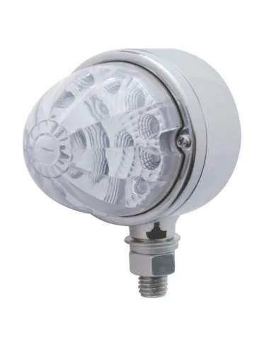 UP39591-17 LED Reflector Single Face Light - Red LED/Clear Lens
