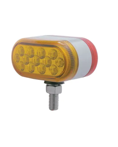 UP39729-26 LED Dual Function Reflector Double Face Oval Light - Amber & Red LED/Amber & Red Lens