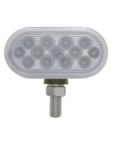 UP39730-26 LED Dual Function Reflector Double Face Oval Light - Amber & Red LED/Clear Lens