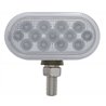 UP39730-26 LED Dual Function Reflector Double Face Oval Light - Amber & Red LED/Clear Lens