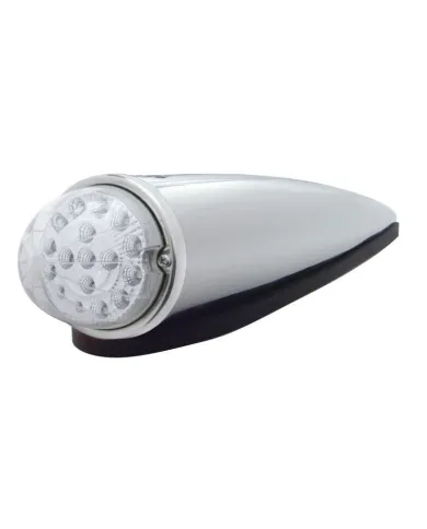 UP39752-17 LED Dual Function Watermelon Clear Reflector Cab Light Kit - Amber LED/Clear Lens