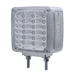 UP39778-39 LED Reflector Double Face Turn Signal Light - Amber LED/Clear Lens