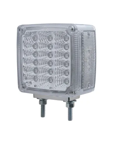 UP39778-39 LED Reflector Double Face Turn Signal Light - Amber LED/Clear Lens
