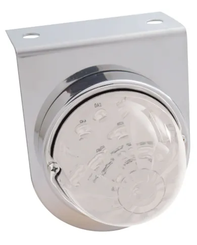 UP39789-Stainless Light Bracket With 17 LED Dual Function Watermelon Lights - Red LED/Clear Lens