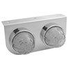 UP39793-Stainless Light Bracket With 2X 17 LED Dual Function Watermelon Lights - Red LED/Clear Lens