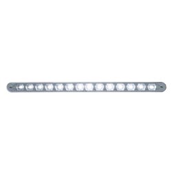 UP39806-14 LED 12" Auxiliary strip Light With Bezel - White LED/Clear Lens