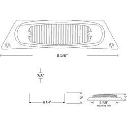 UP39868-Chrome Fender Light Bracket With 12 LED Light - Amber LED/Amber Lens