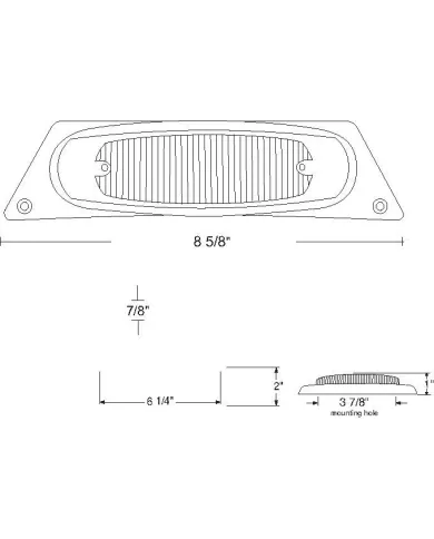 UP39868-Chrome Fender Light Bracket With 12 LED Light - Amber LED/Amber Lens