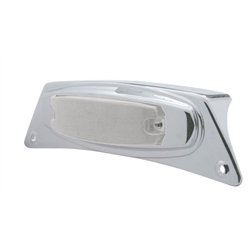 UP39869-Chrome Fender Light Bracket With 12 LED Light - Amber LED/Clear Lens