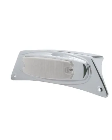 UP39869-Chrome Fender Light Bracket With 12 LED Light - Amber LED/Clear Lens