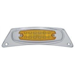 UP39870-Chrome Fender Light Bracket With 12 LED Reflector Light - Amber LED/Amber Lens