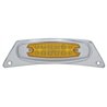 UP39870-Chrome Fender Light Bracket With 12 LED Reflector Light - Amber LED/Amber Lens