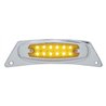 UP39870-Chrome Fender Light Bracket With 12 LED Reflector Light - Amber LED/Amber Lens