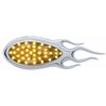UP39897-39 LED "Inferno" Auxiliary Light With Flame Bezel - Amber LED/Chrome Lens