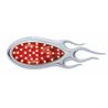 UP39898-39 LED "Inferno" Auxiliary Light With Flame Bezel - Red LED/Chrome Lens