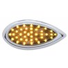 UP39899-39 LED "Teardrop" Auxiliary Light With Bezel - Amber LED/Chrome Lens