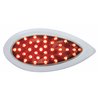 UP39900-39 LED "Teardrop" Auxiliary Light With Bezel - Red LED/Chrome Lens
